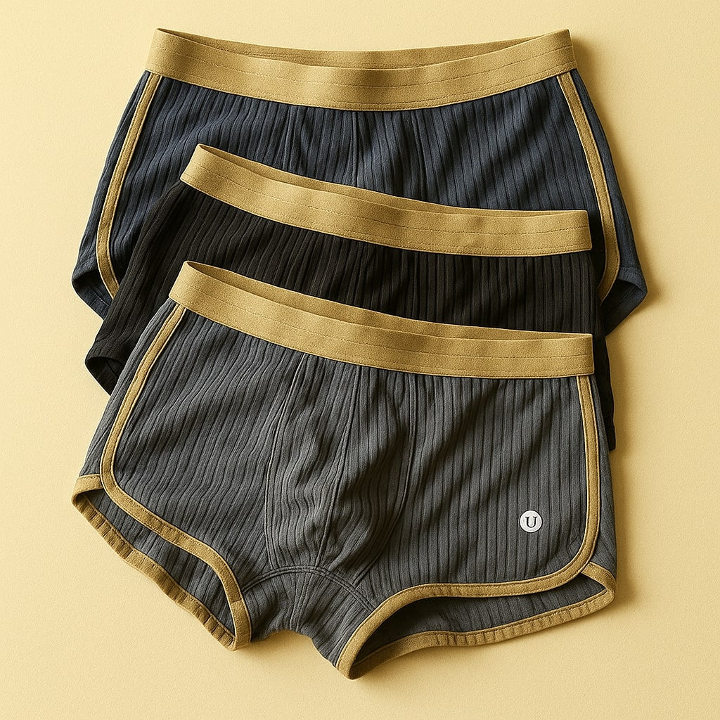 Marco Ribbed Cotton Boxer Briefs, 3-Pack