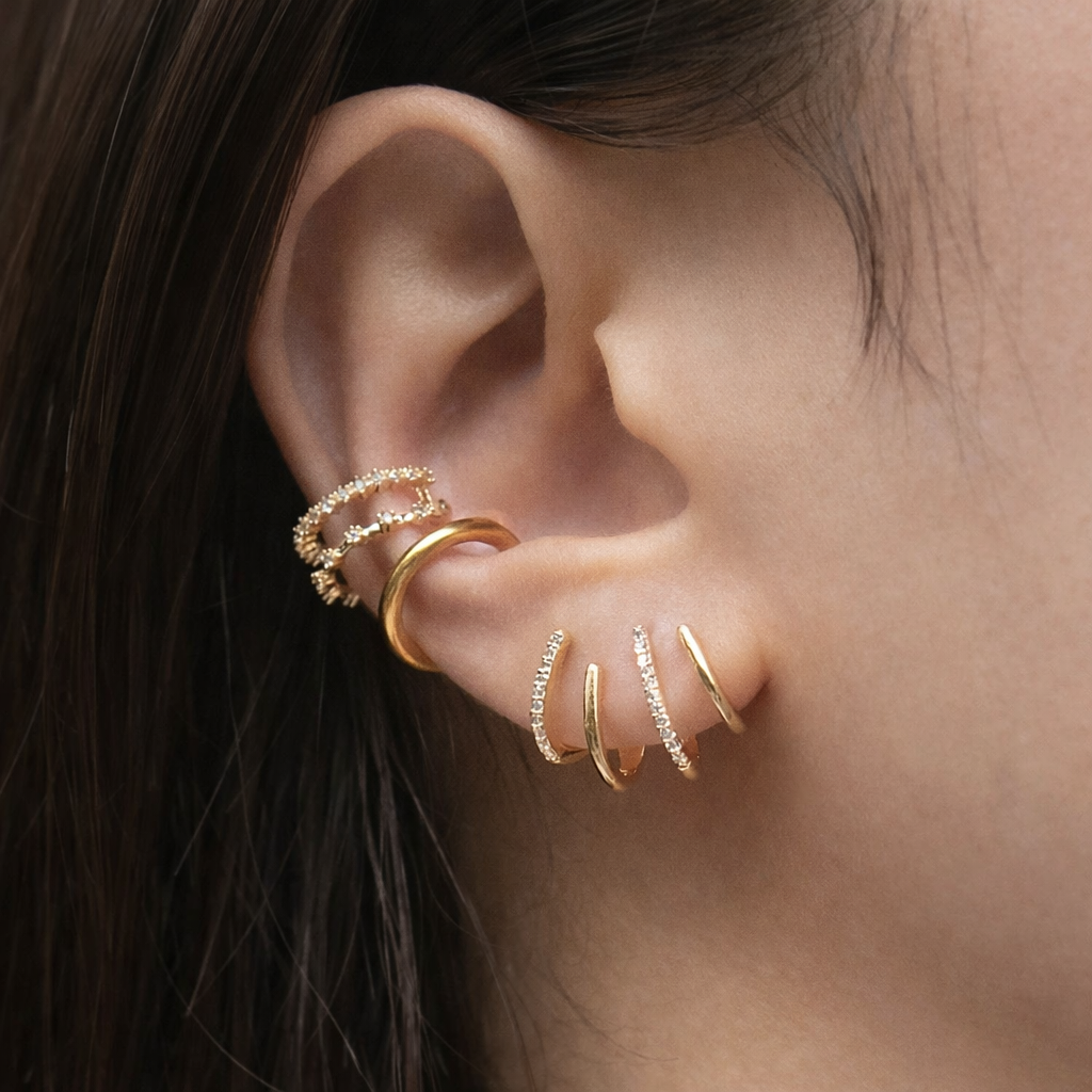 Zafira – Spiral Ear Cuff Earrings