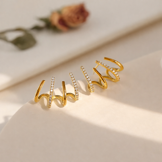 Zafira – Spiral Ear Cuff Earrings