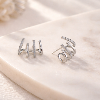 Zafira – Spiral Ear Cuff Earrings