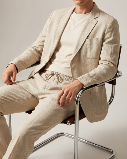 Emilio Linen Two-Piece Suit Set