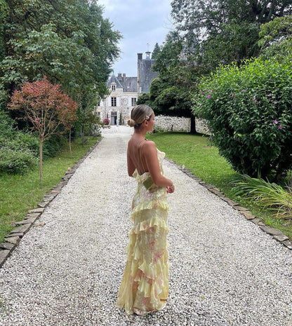 Iris Open-Back Floral Maxi Dress