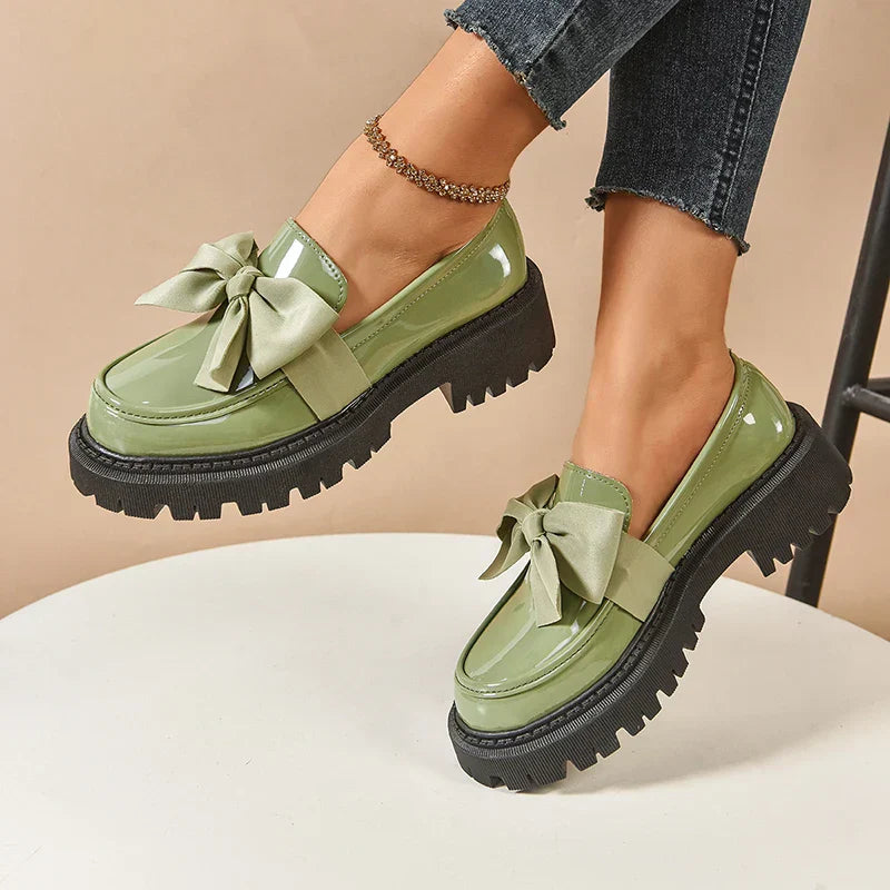 Valentina Bow Platform Loafers