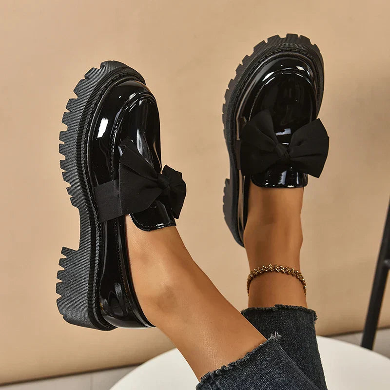 Valentina Bow Platform Loafers