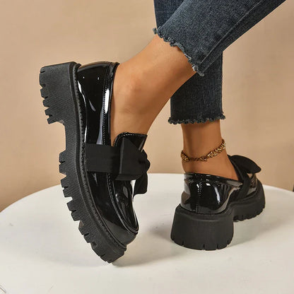 Valentina Bow Platform Loafers