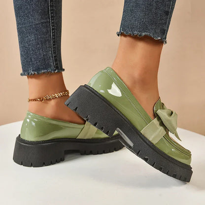 Valentina Bow Platform Loafers