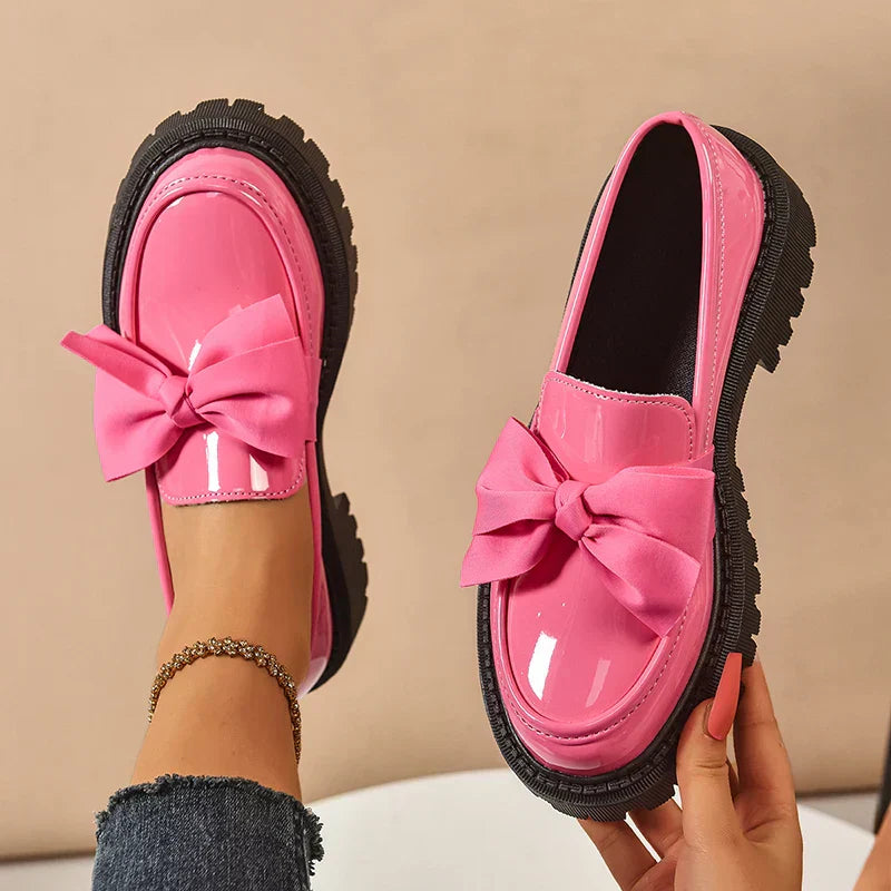 Valentina Bow Platform Loafers