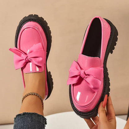 Valentina Bow Platform Loafers