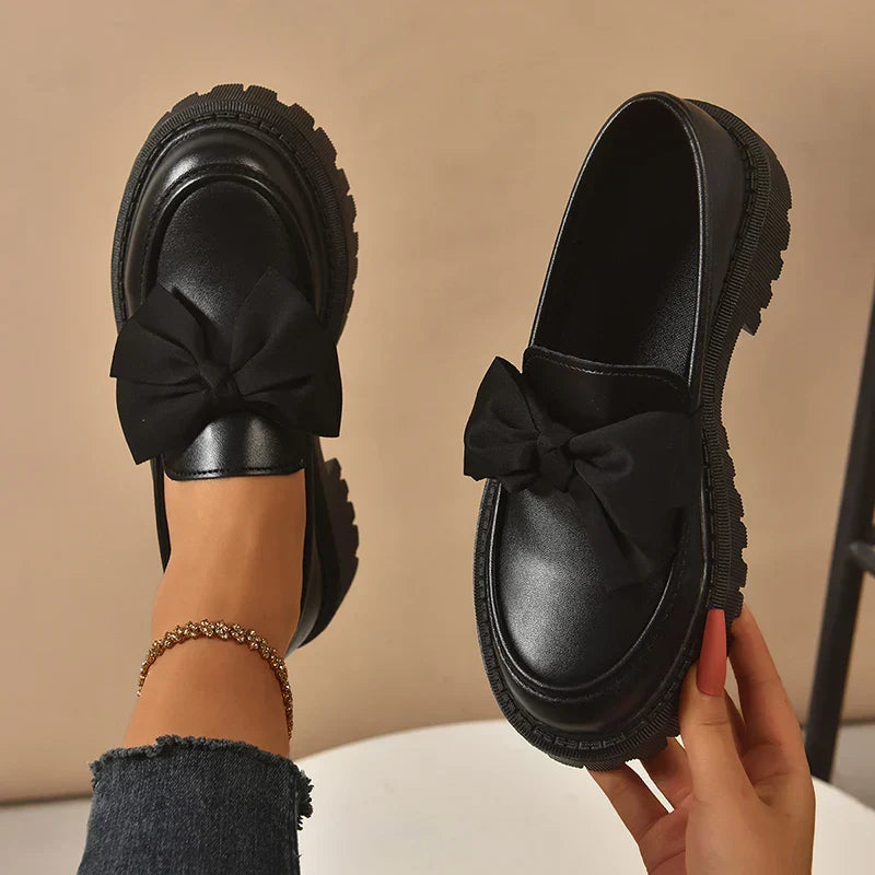 Valentina Bow Platform Loafers
