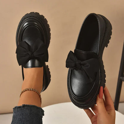 Valentina Bow Platform Loafers