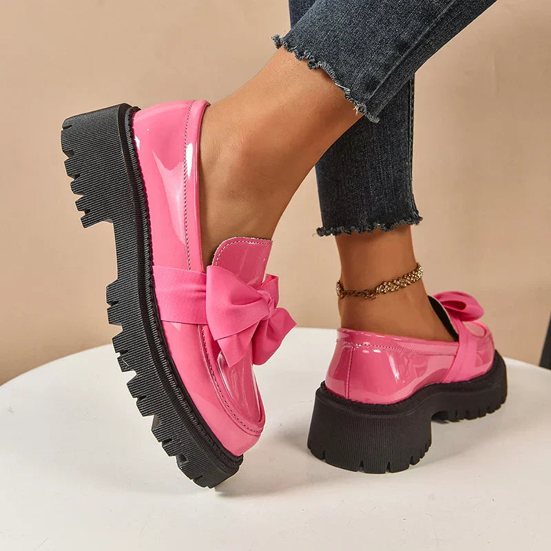 Valentina Bow Platform Loafers