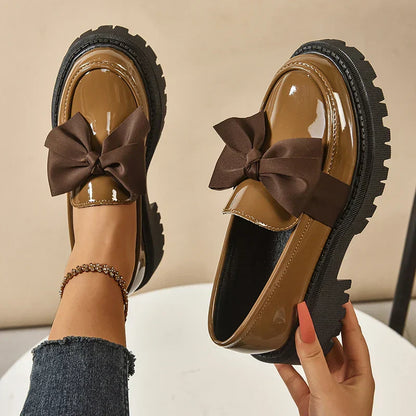 Valentina Bow Platform Loafers