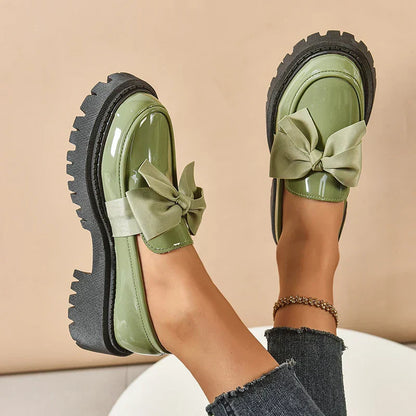 Valentina Bow Platform Loafers