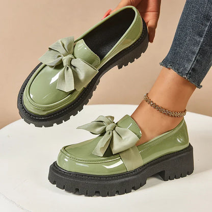Valentina Bow Platform Loafers