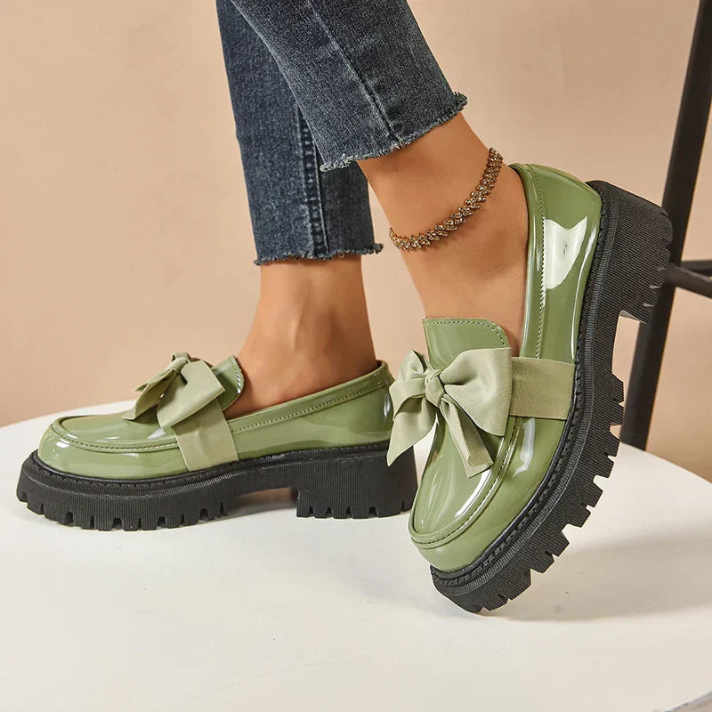 Valentina Bow Platform Loafers