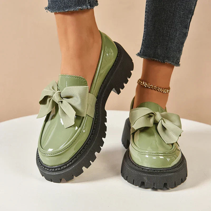 Valentina Bow Platform Loafers