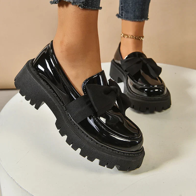 Valentina Bow Platform Loafers