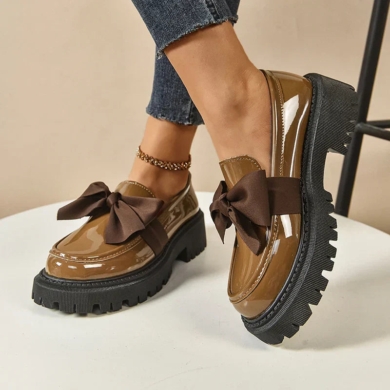 Valentina Bow Platform Loafers