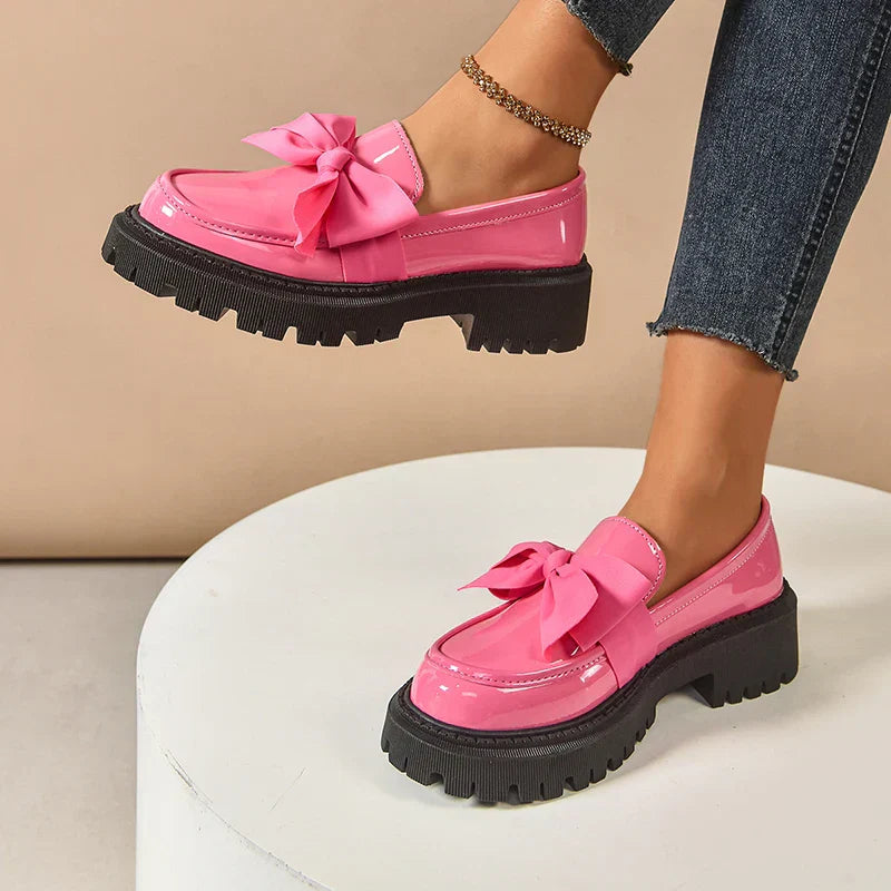 Valentina Bow Platform Loafers