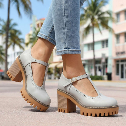 Viora T-Strap Platform Heels