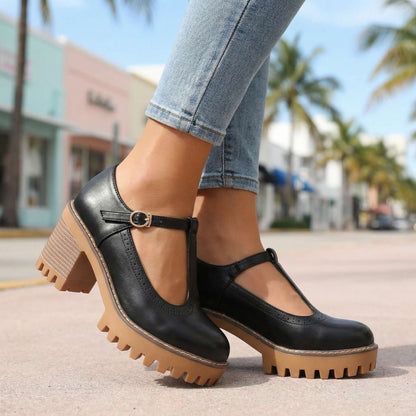 Viora T-Strap Platform Heels