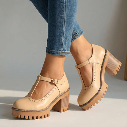 Viora T-Strap Platform Heels